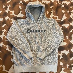 Girls XL hooey sweatshirt cheetah print grey and white supper cute!! Looks new
